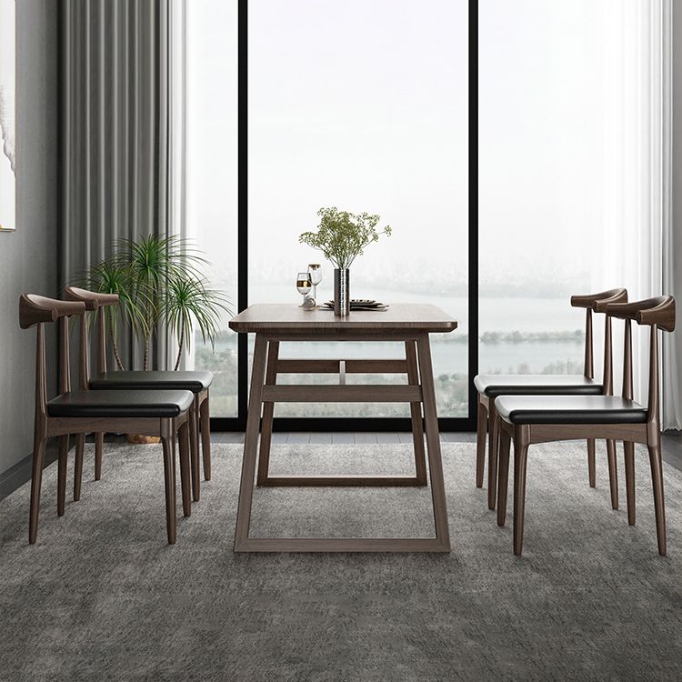 Traditional Wood Dinette Set 1/2/5/7 Pieces Rectangle Table Set for Dining Room