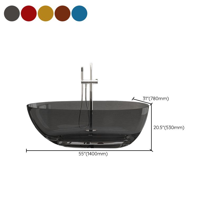 Antique Finish Soaking Bathtub Oval Stand Alone Modern Bath Tub
