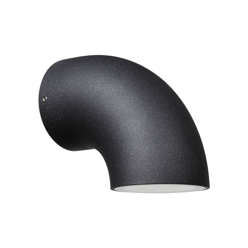 Lámpara de pared de tubería de plomería negra mate patio de metal industrial luz de pared de pared led