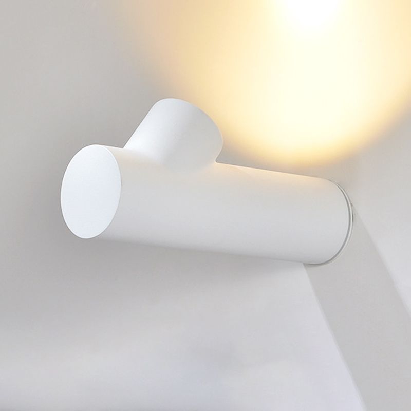 Modernism Style Single Wall Mounted Sconce Unique Wall Light in Black/White Finish