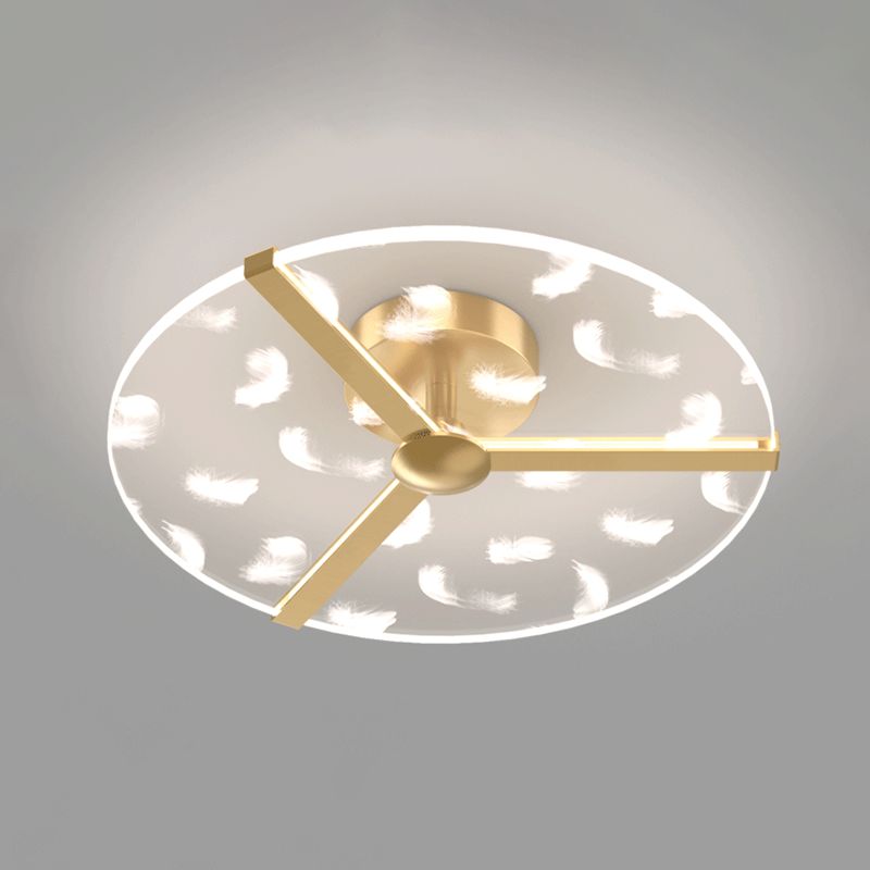 Zeitgenössische runde Flush -Leuchten Metall -Metall -1 -Licht -Flush -Deckenleuchte