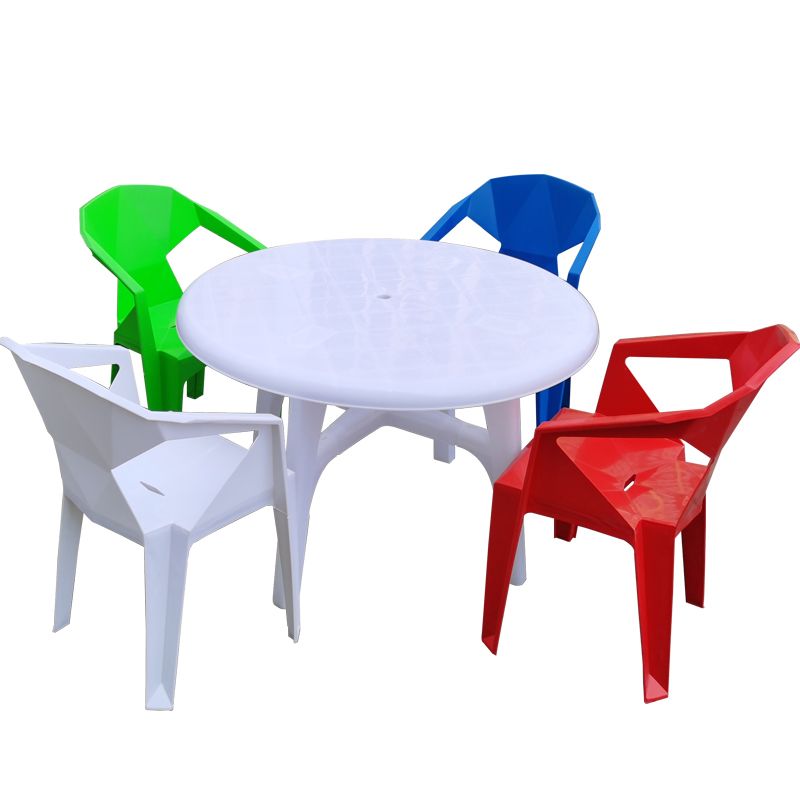 Contemporary Style Courtyard Table Plastic Material Desk for Outdoors