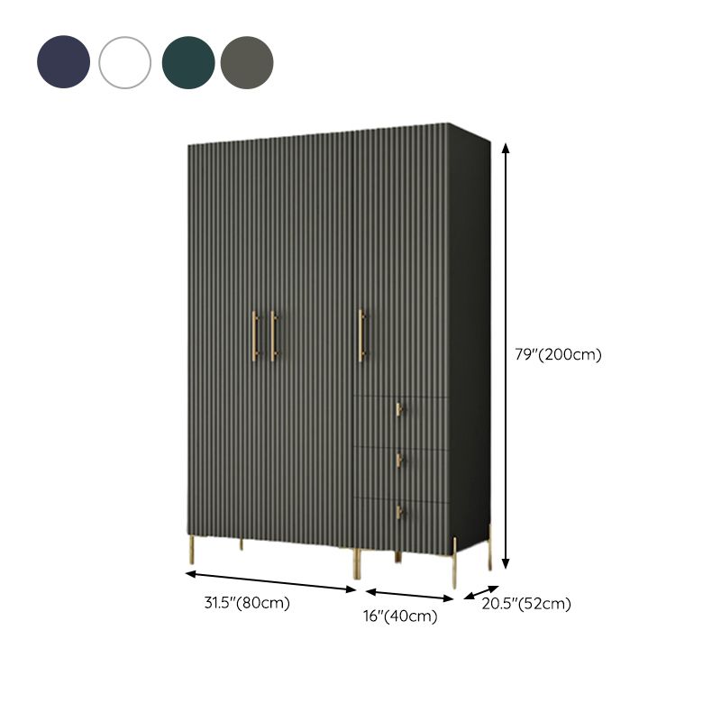 Manufactured Wood Kid's Wardrobe Contemporary Armoire Closet with Garment Rod