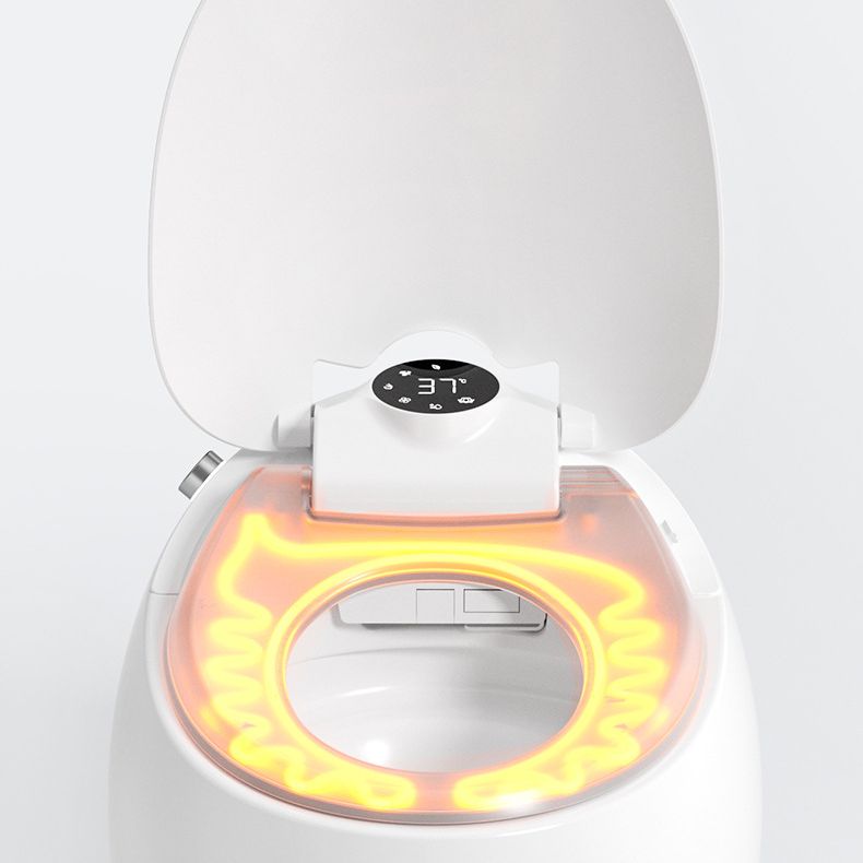 Contemporary 1-Piece Bidet Toilet Floor Mounted Round Toilet Bowl for Washroom