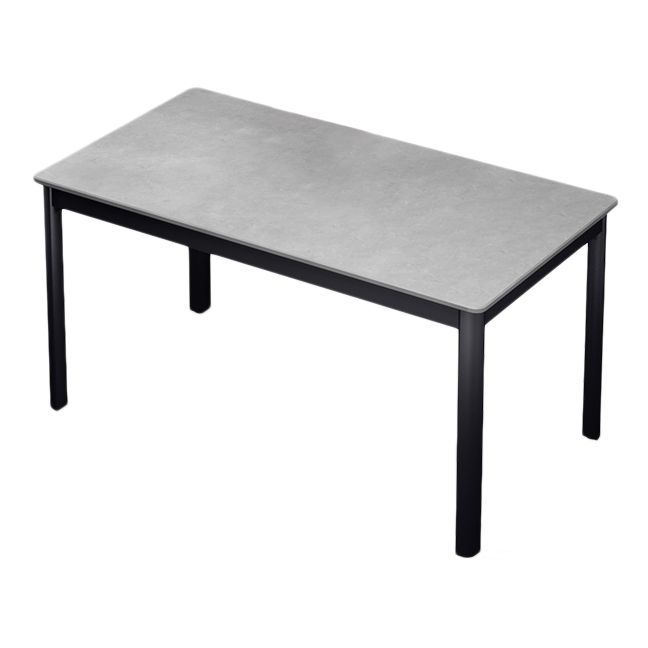 Table à manger en pierre de style industriel Table rectangle de base 4 jambes pour la maison