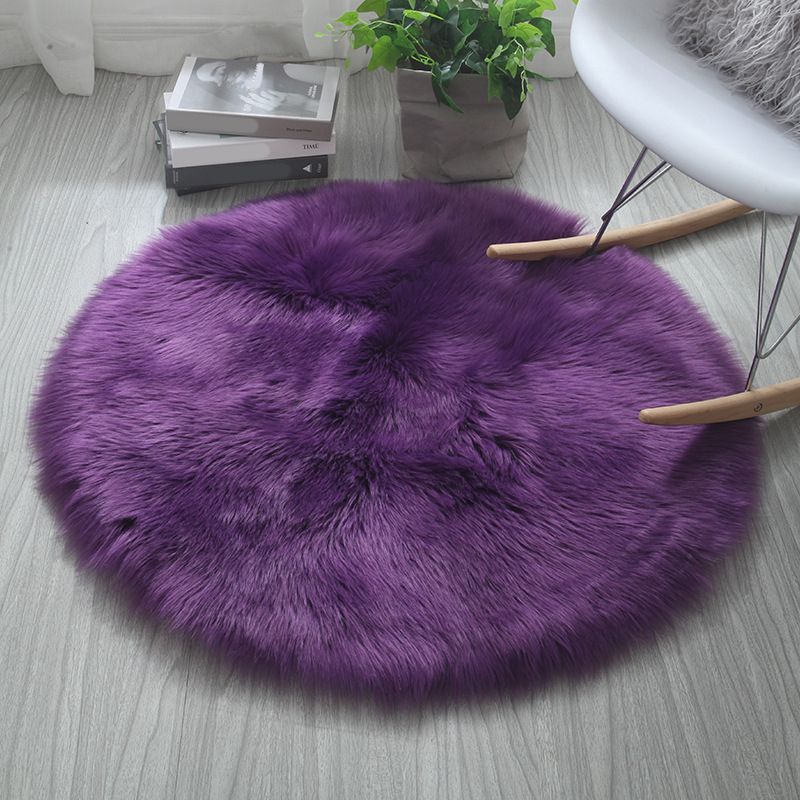 Comfort Bedroom Rug Multi-Color Solid Color Indoor Rug Acrylic Anti-Slip Backing Washable Area Carpet