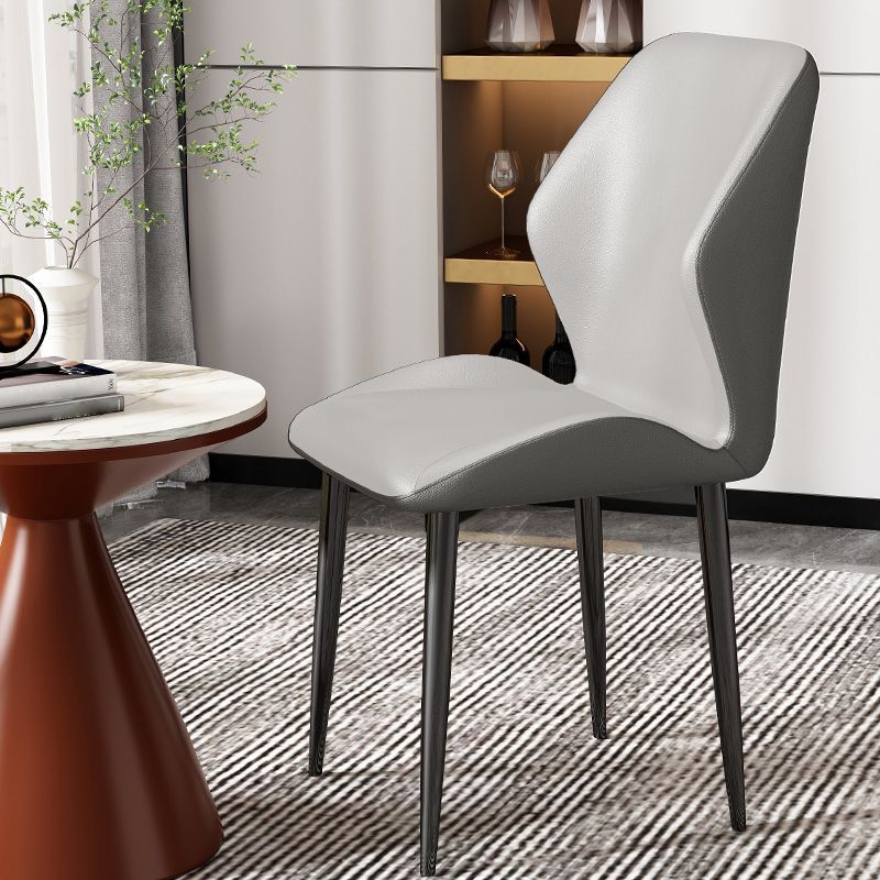 Nordic Style Metal Chair Wingback Kitchen Dining Side Chair for Dinning Room