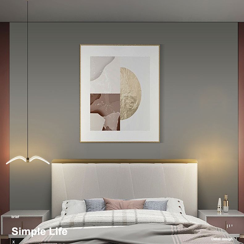 Iluminación de suspensión en forma de pájaro lámpara colgante de acrílico acrílico en latón en latón