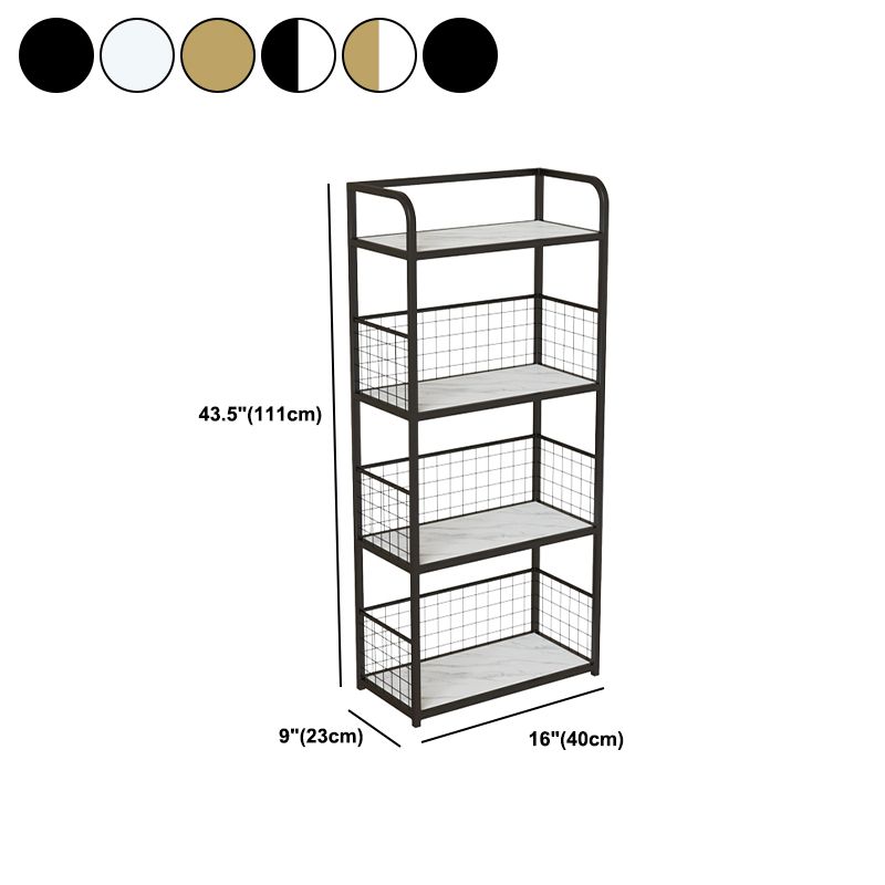 Open Back Bookshelf Scandinavian Rectangle Standard Bookcase