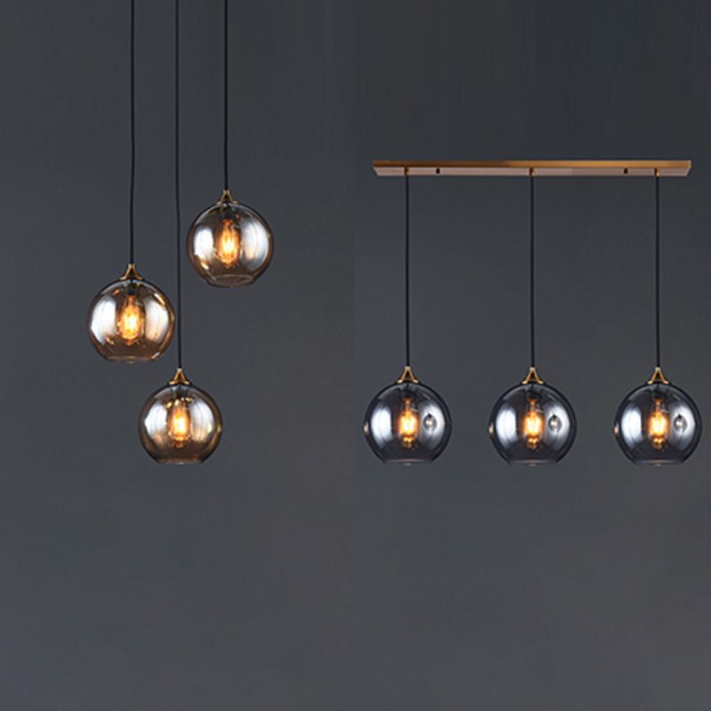 Funzione per illuminazione a sospensione a sospensione in stile moderno sala da pranzo in vetro luce a sospensione.