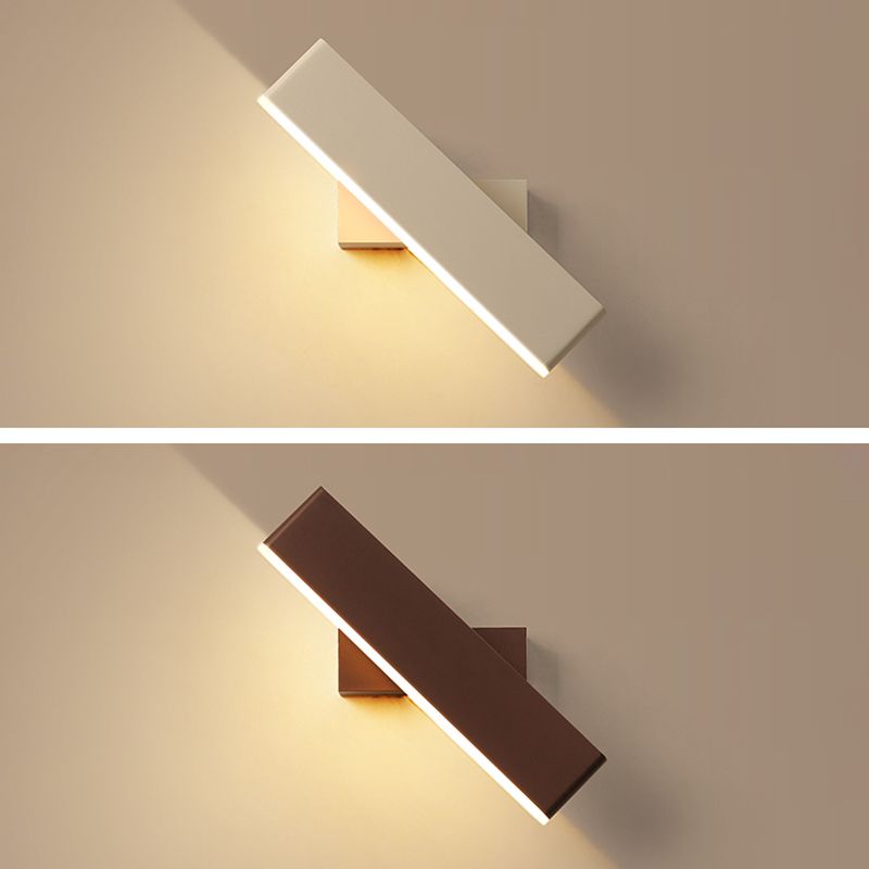 Application de lumière murale rectangulaire Appiculture de métal de style minimaliste moderne