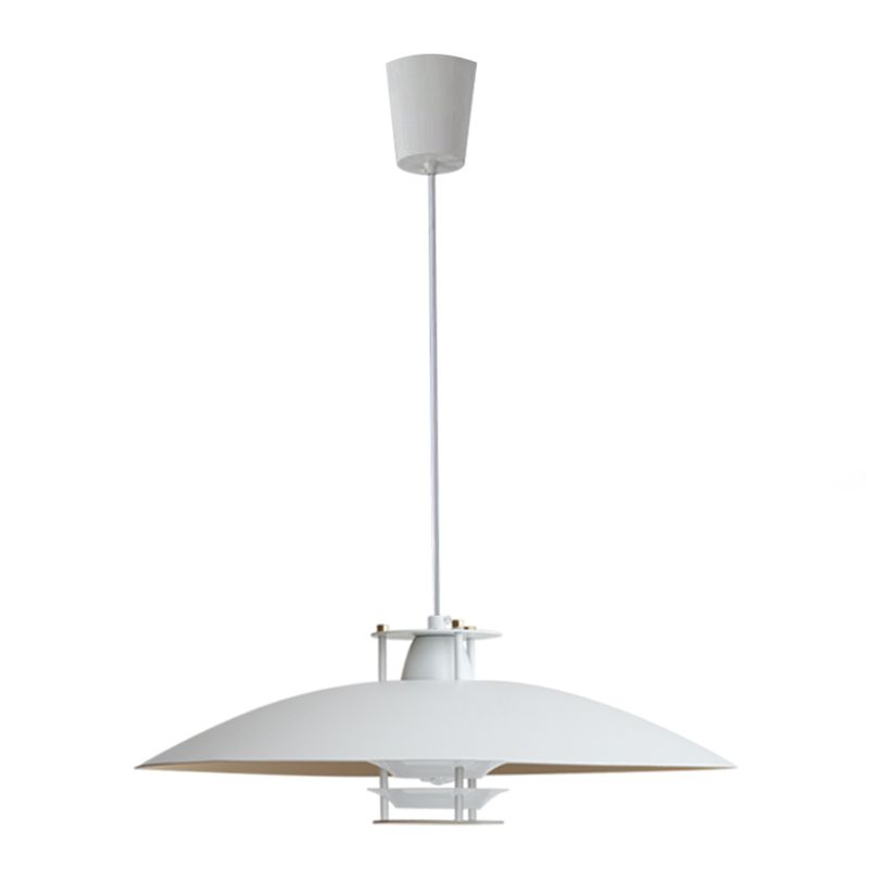 Pot Cover Shade Hanging Lighting Modern Style Metal 1 Light Pendant Lamp for Restaurant