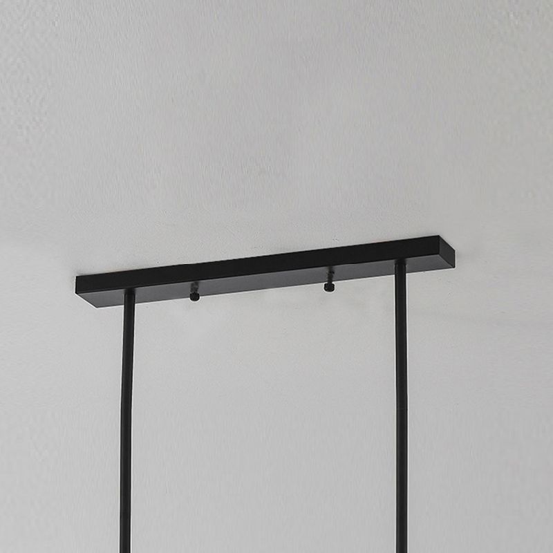 Industrial Island Light Glass Pendant Lighting Fixture for Dining Room