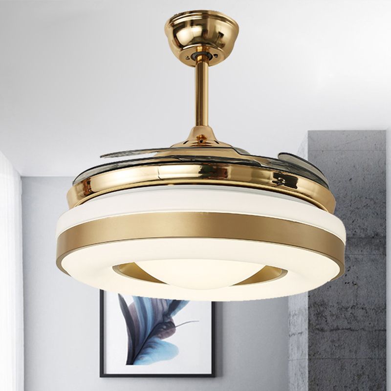 Metall Gold Hanging Lüfter Beleuchtungskreis LED 42 "W modern