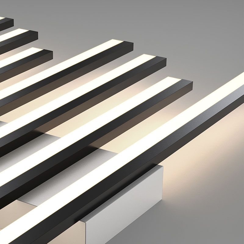 Éclairage encastré linéaire moderne LED plafonnier encastré avec abat - jour acrylique