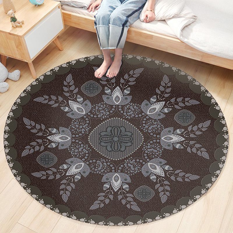 Nostalgisch traditioneel vloerkleed multi-gekleurde bloemen gedrukt tapijt Anti-slip achterste huisdiervriendelijke machine wasbaar tapijt voor slaapkamer