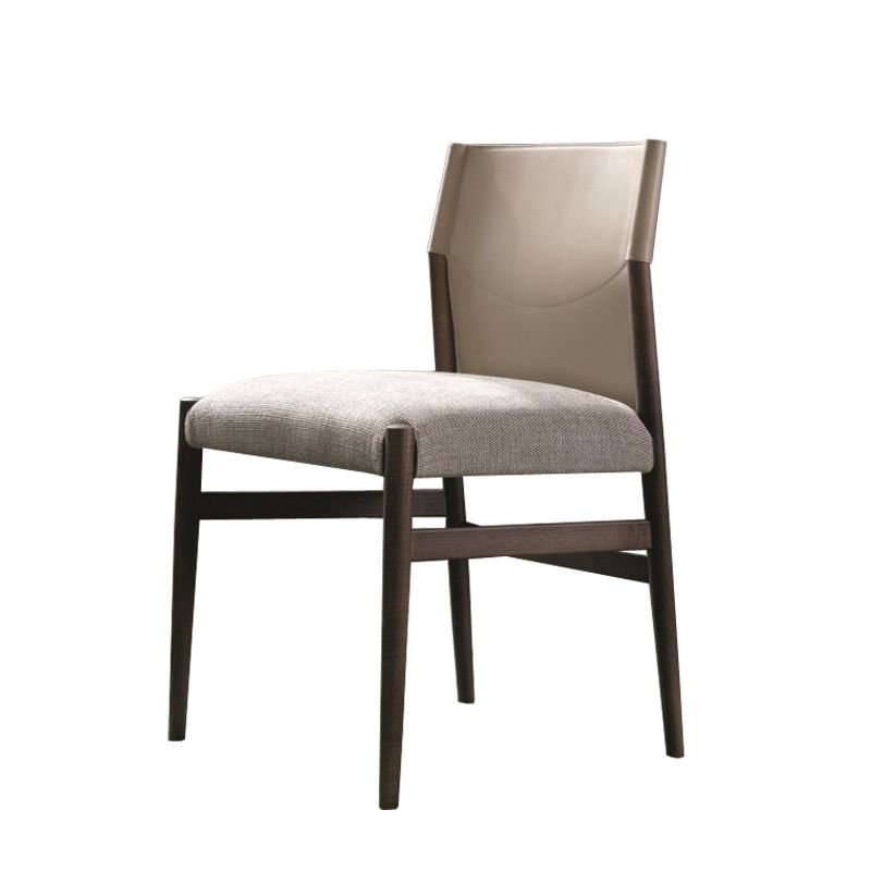 Dining Room Industrial Dining Chair Upholstered Solid Wood Side Chair