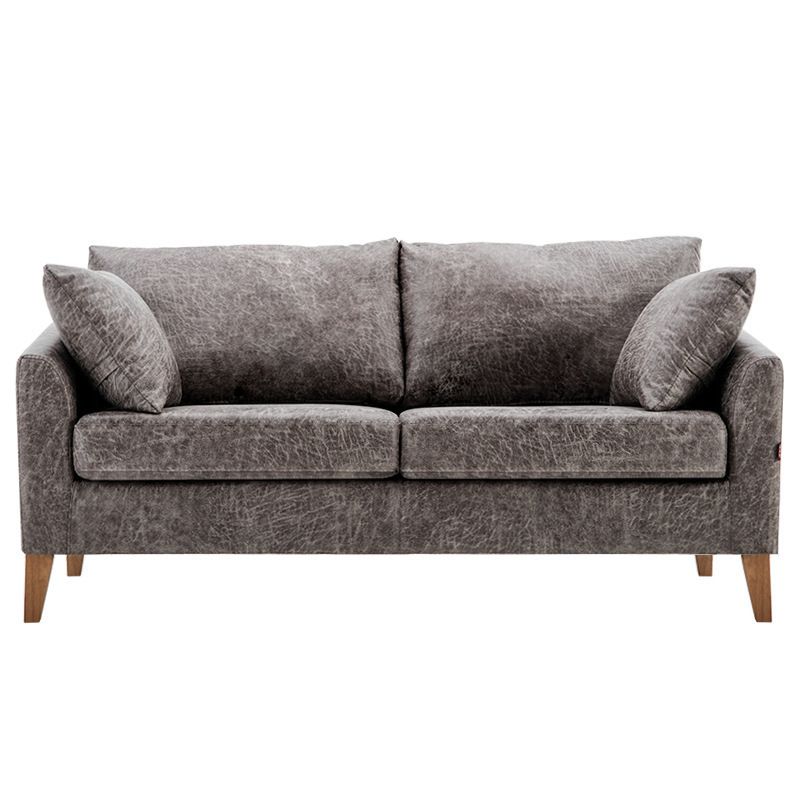 Modern Style Rectangular Sofa with Wooden Base and Namib Cushion