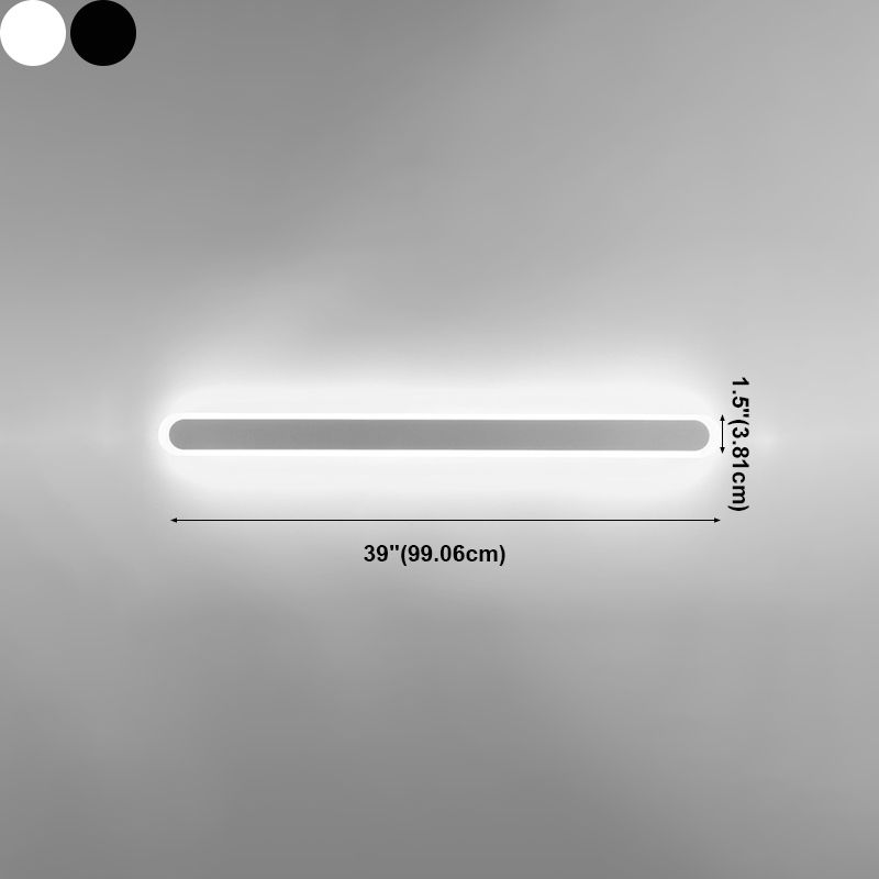 Iluminación de pared de forma lineal de metal Luz de luz de pared de luz simple moderna