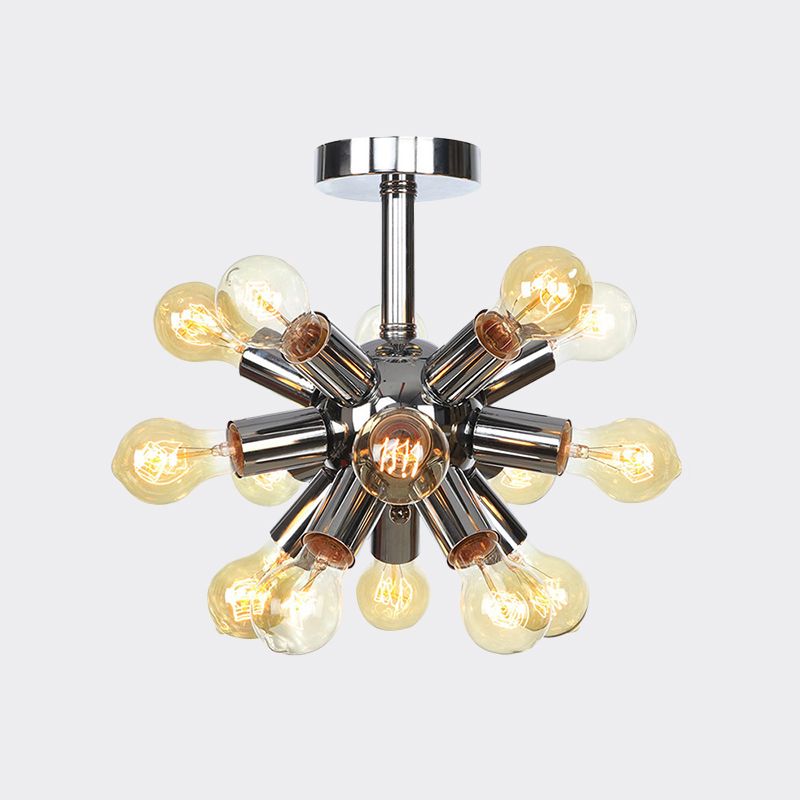 Chroom/gouden Sputnik semi-inbouw vintage ijzer 6/9/12 lichten restaurant verzonken plafondlamp armatuur
