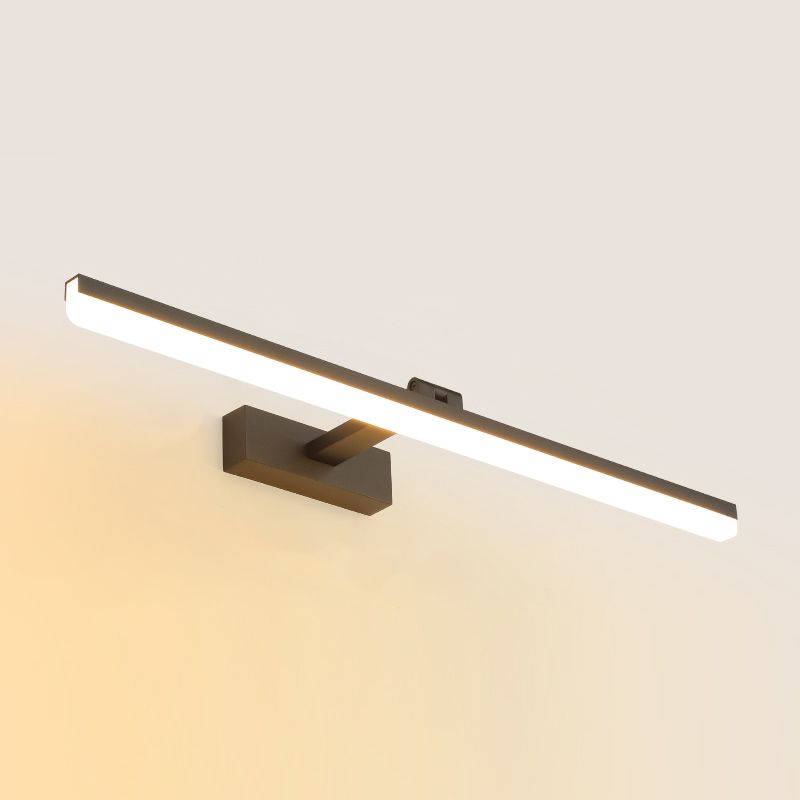 Metal Linear Shape Mirror Wall Light Modern Style 1 Light Mirror Wall Mount Light