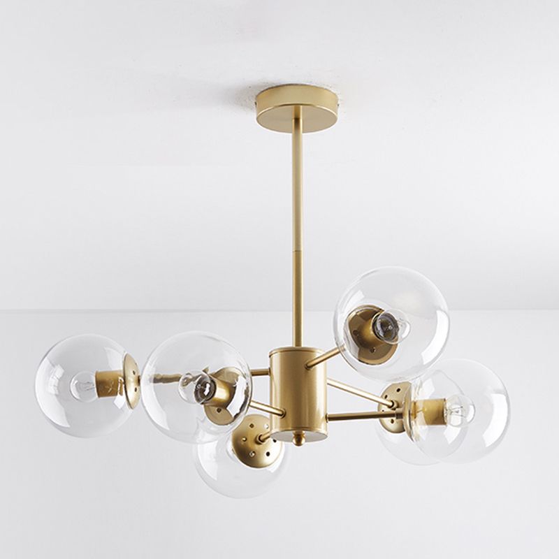 Contemporary Sphere Chandelier Lights Glass Chandelier Pendant Light for Living Room