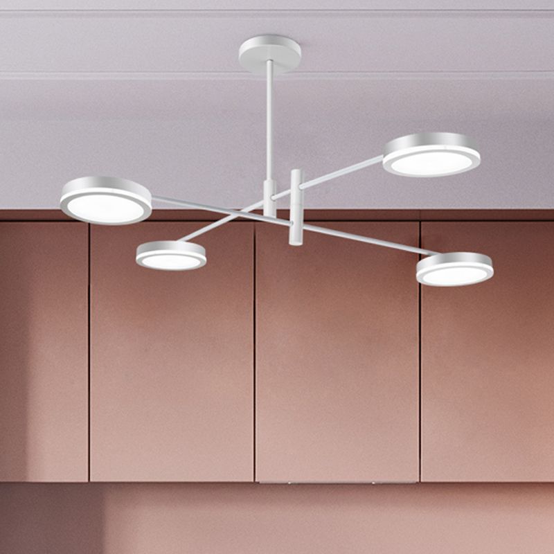 Luce del lampadario Starburst METTAGLIO MODERE METTAGLIO 4/6 GUE KIT LAMPAGGIO BIANCO/NERO E GOLD, LUCE COLDA/BIANCA