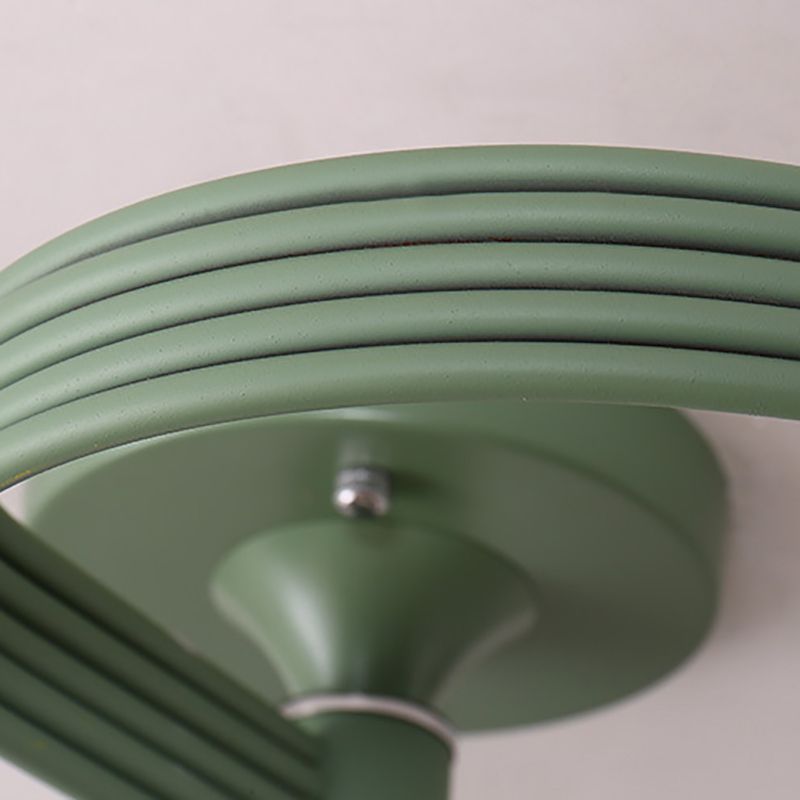 Iron Colorful Ceiling Lamps Simple Bedroom Flush Mount Light