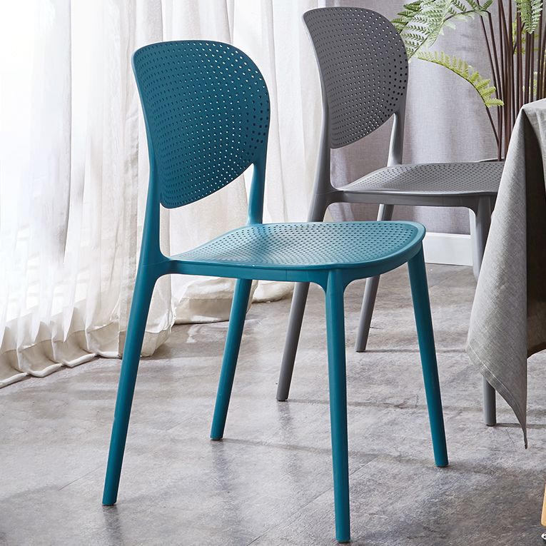 Contemporary Style Open Back Plastic Home Use Dining Side Chair
