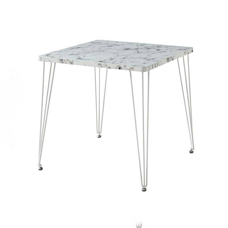 Mesa de comedor cuadrada de estilo industrial 4 Pegas Mesa de comedor para comedor para comedor