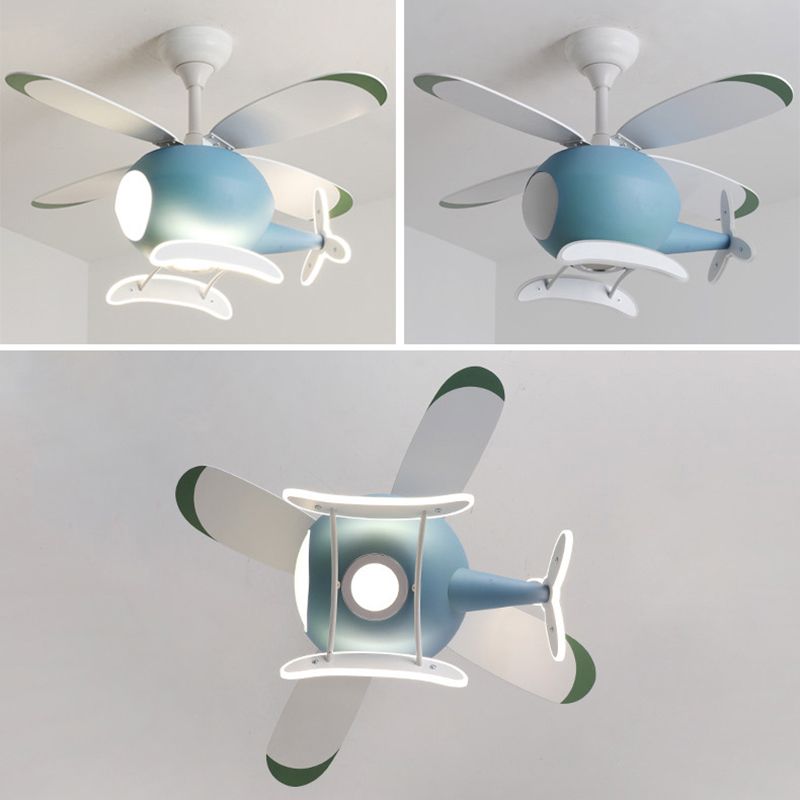 Unique Shape Ceiling Fan Lights Kids Style Metal Ceiling Fan Light Fixtures