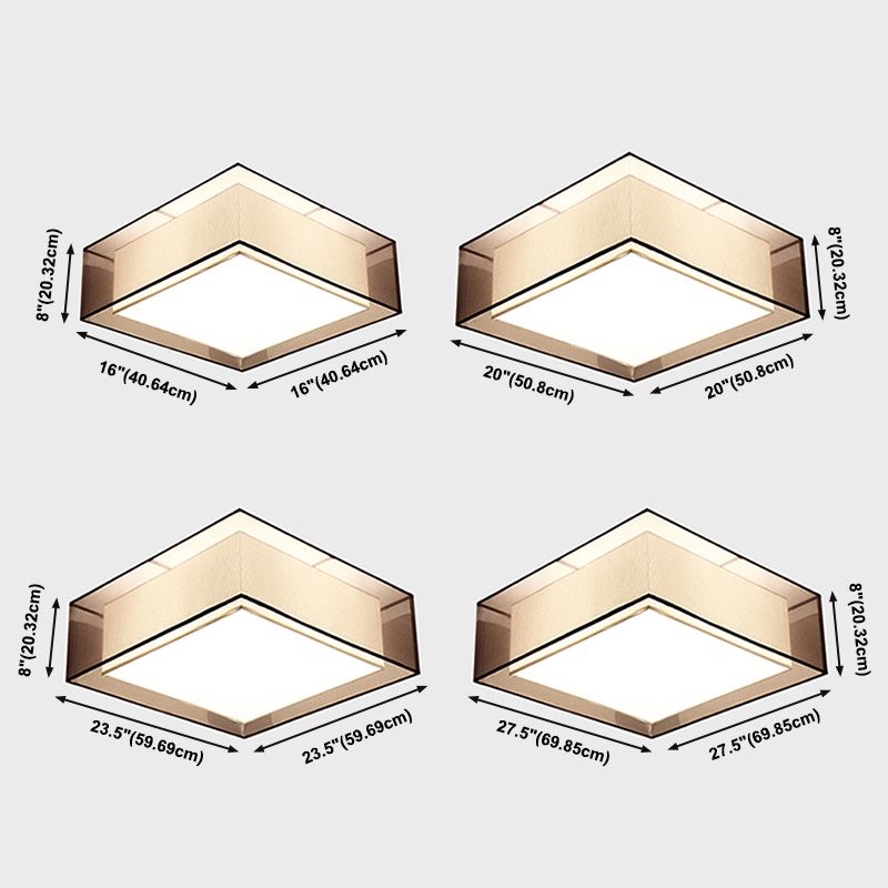 Plafonnier carré/rond en tissu de Style chinois, plafonnier pour salon