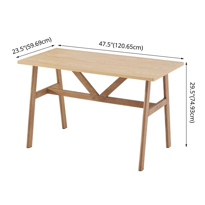 5 Pcs MDF Modern Dining Room Set with Rectangle Table and Pedestal Base Dining Set