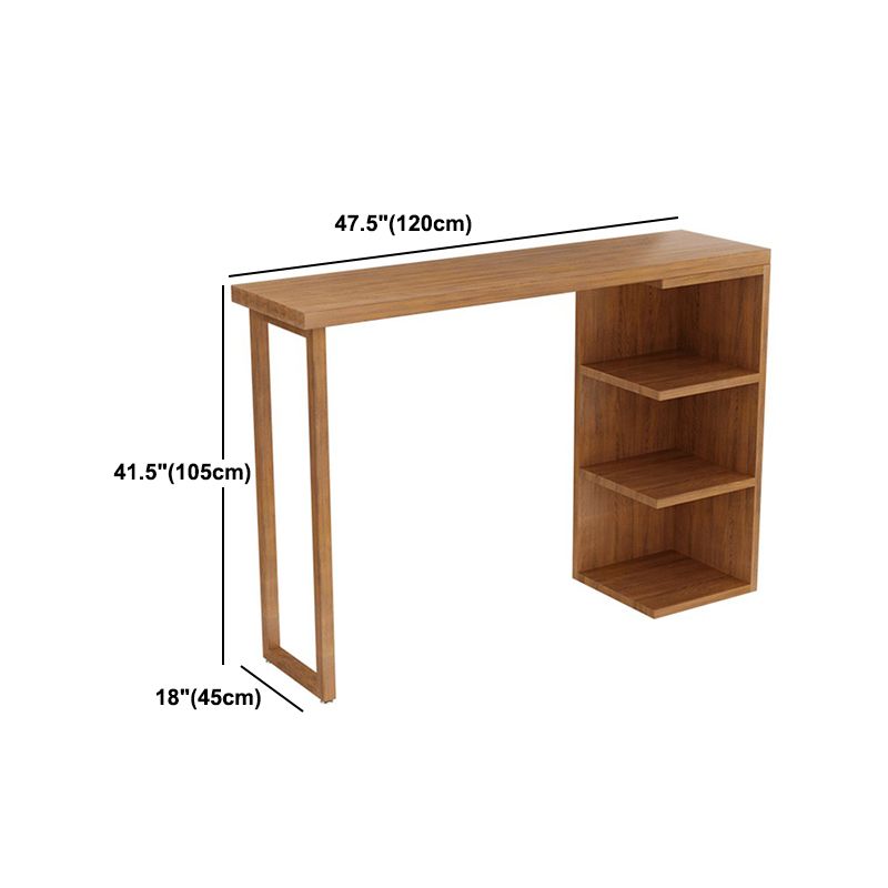 Industrial 1/2/3 Pieces Solid Wood Bar Table Set Fixed Counter Set for Home Use