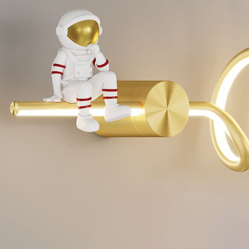 Modern Style Astronaut Wall Light Fixture Household LED Wall Light Sconce for Bedroom