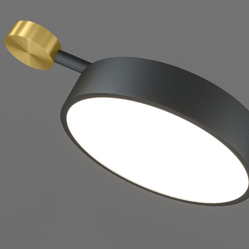 Araña LED moderna anillos múltiples luces de techo colgantes araña de metal orbe de metal