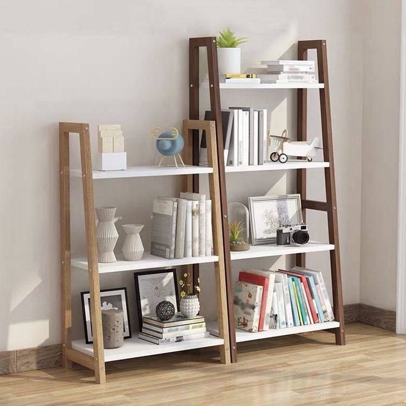 Open Back Bookshelf Scandinavian Style Bookcase for Study Room and Office