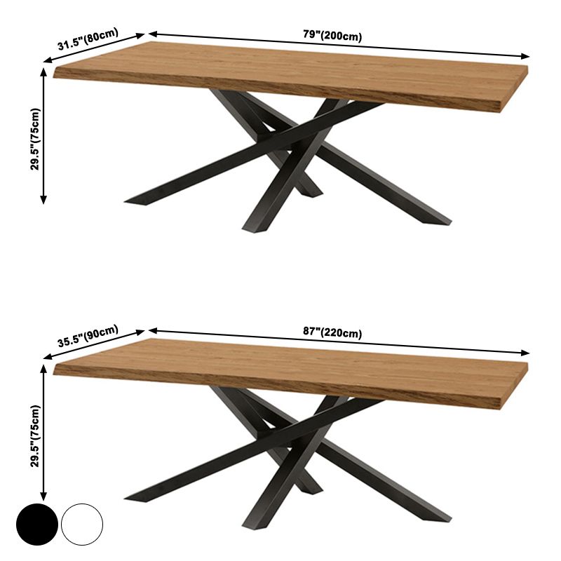 Traditional Luxury Rectangle Dining Table Pine Solid Wood Table with Pedestal Base for Dining Room