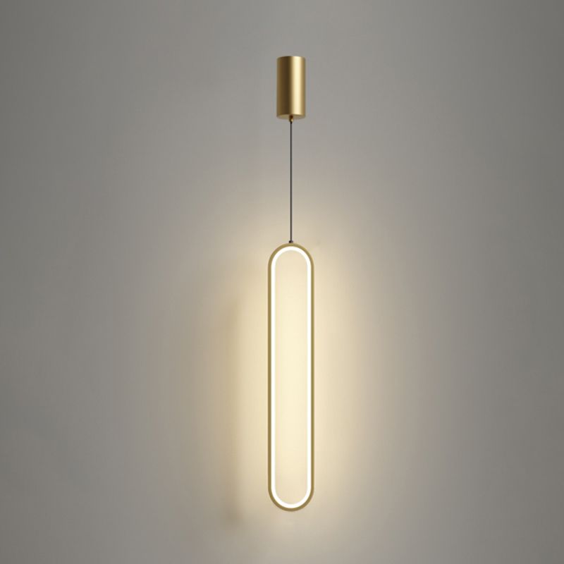 Modern Creative LED Hanging Lamp Aluminium Linear Pendant Light with Acrylic Shade