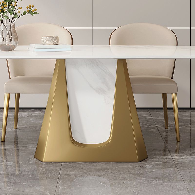 1/3/4/5/7 Pieces Luxurious Rectangle Dining Set Sintered Stone Top Dinette Table Set