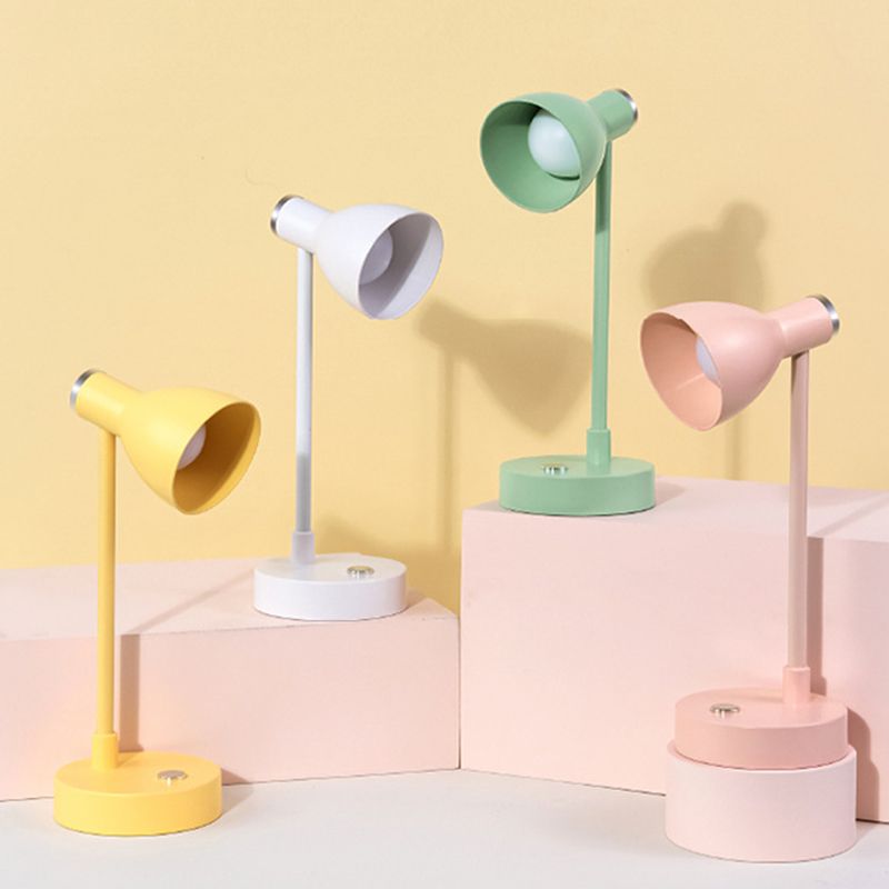 90�� Angle Adjustable Macaroon Table Lamp 4-color Optional Bell Shade Lighting Fixture for Bedroom