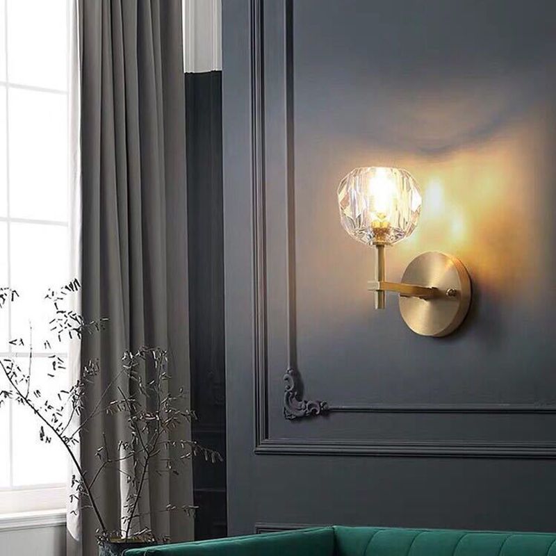 Luce nordica Extravagant Style Global Wall Sconce Lighting Crystal 1 Light Sconces