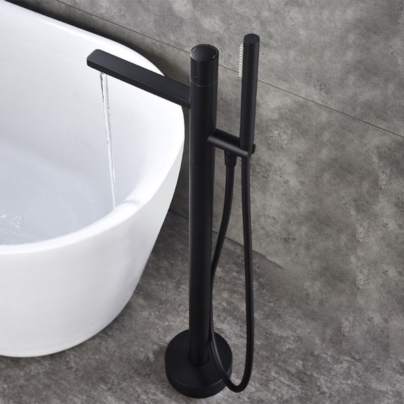 Floor Mounted Metal Freestanding Tub Filler Single Handle Freestanding Tub Filler Trim