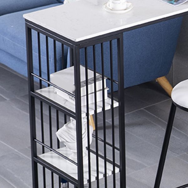 Industrial Style 1/2/3 Pieces Bar Table Set Rectangle Bar Table with Metal Stools