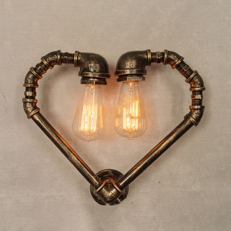 Lámpara de agua de agua de pared de estilo industrial de hierro forjado para el pasillo para el pasillo