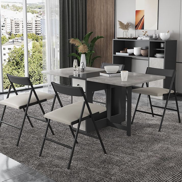 Contemporary Style Folding Dining Table Rectangle Table for Home