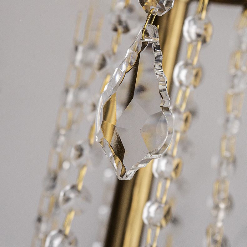 Candle Suspended Lighting Fixture American Style 5-Head Hanging Pendant Lights for Living Room
