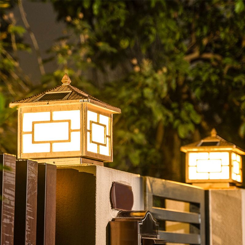 Modern LED Pillar Light Creative Solar Lighting Fixture for Garden