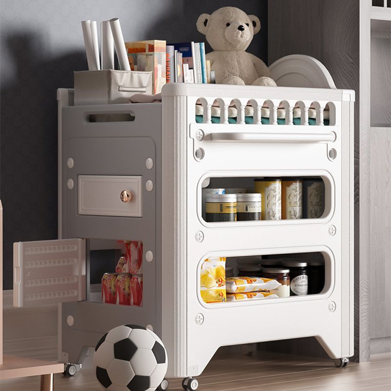 Modern Flat Top Changing Table with Storage White Changing Table with Bathtub and Basket