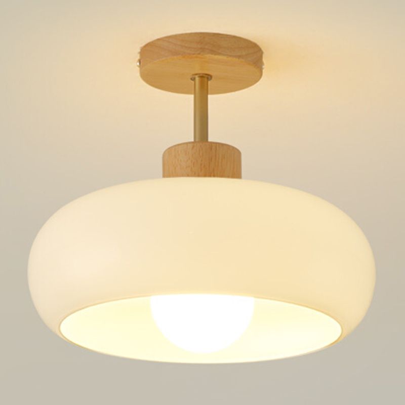 Nordic Ceiling Light Wooden Flush Mount Ceiling Light Fixture for Bedroom